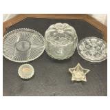 Candleholders, ashtrays, and a pumpkin all made