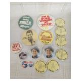 Vintage political campaign buttons