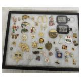 Vtg lapel pins/ key rings