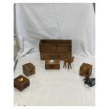 Vtg cheese boxes jewelry boxes and games also