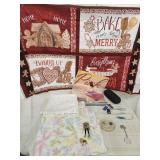 Fabric remnants/peace necklaces