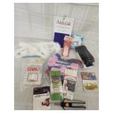 Sewn on hook and loop fasteners/chalk/ bias