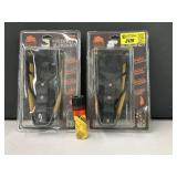 (2) lost woods folding slingshots with metal s