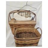 Vtg Picnic Basket Basketville putney/ longaberger
