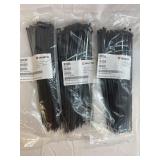 3 pkgs of Zip Ties 12' long, 100 pieces per bag