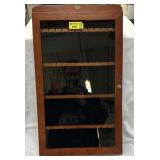 Wooden souvenir spoon cabinet