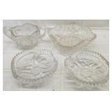 Vtg Early American pressed glass sugar / candy