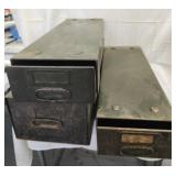 2 Metal Filing Drawers