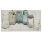 Vtg planters jar/ 4 mason jars/ mug
