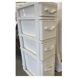 4 Drawer Storage Unit w/casters, White