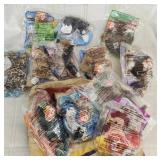 12 McDonald's TY Teenie Beanie babies