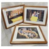 2001 framed lithograph portfolio  snow white & 7