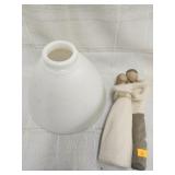 Lamp shade Corning waffle pattern milk glass/