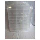 Plastic storage container with 48 compartments