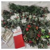 Christmas wreath candle wrap/ Christmas garland