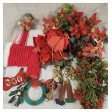Christmas bows/ garland/ hand made Christmas