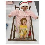 (2) baby dolls one from KS toys ltd. Smaller one