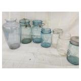 6 mason Ball jars / vase