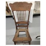 Antique pressed back rocking chair