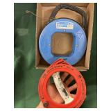 75 foot steel fish tape,and 25 foot cable snake