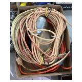 Extension cords and a work light