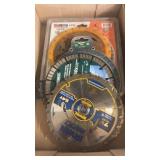 New and use saw blades