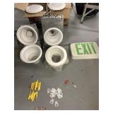 Electrical lighting fixtures and exit sign plate