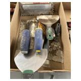 Tile trowel and scrapers