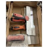 Scrapers and an edger