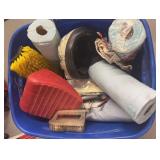 Tote of Cleaning supplies