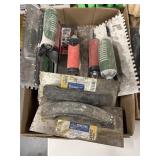 Four notchtrowels, two economy trowels, two g