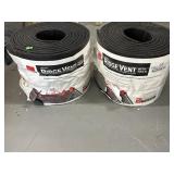 2 20 ft rolls of 1 1/4 in ridge vent with nails