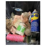 Twine reflective, tape, WD-40