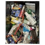 Tote of miscellaneous items