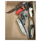 Scissors utility knives and fixed blade knives