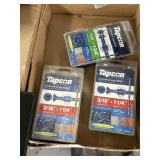 Top concrete anchors blue 3/16 by one and 1/4 inch