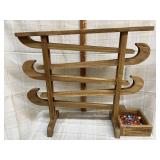 Wooden Marble Run w/marbles