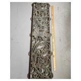 Vtg. Decorative cast iron metal panel