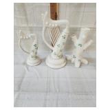 Vtg Belleek Shamrock pottery