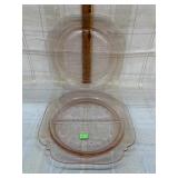 2 Vintage Indiana Pink Depression Glass Serving