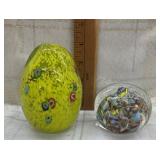 2 Glass Paperweights
