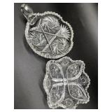 Vintage ABP small cut glass nappy dishes