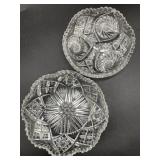 2 American Brilliant Period (ABP) cut glass