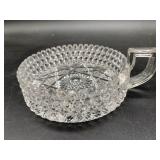 Vintage Cut Glass Candy Dish with handle