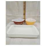 Vtg. Pyrex Cinderella mixing bowl Autumn wheat/