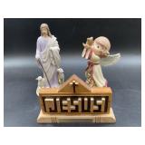 Home Interior Jesus Figurine, "Faith" Angel, W