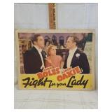 Vtg Movie lobby card for film RKO Fight for your