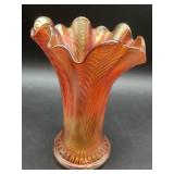 Vintage Vase Northwood Carnival Glass Marigold