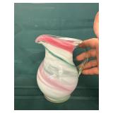 Swirl glass pitcher vase