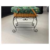 Longaberger basket and metal stand and basket